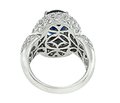 Estate 3.50ct Sapphire 2.15ct Diamond Ring