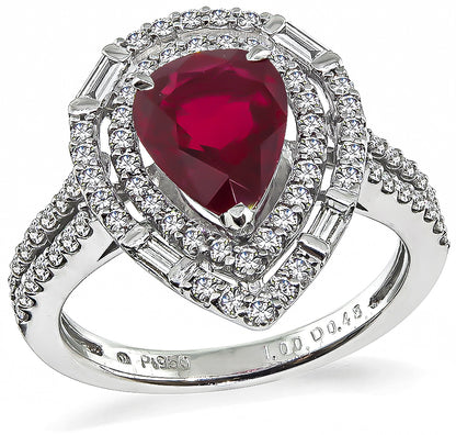 Estate 1.53ct Ruby 0.48ct Diamond Ring