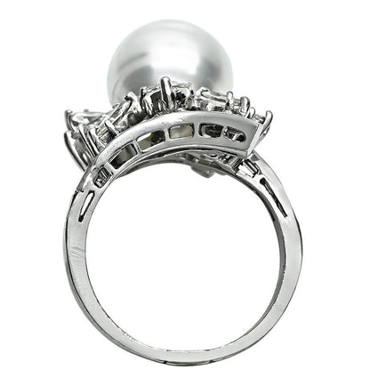 Estate 2.00ct Diamond Pearl Ring