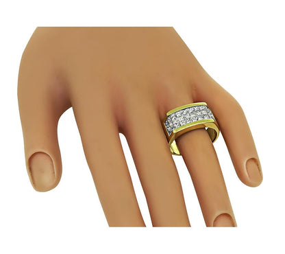 Estate 2.00ct Princess Cut Diamond 14k Yellow Gold Men's Ring