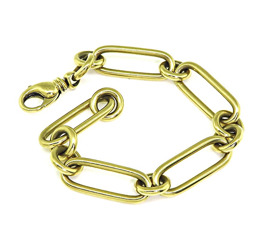 Estate Roberto Coin 18k Yellow Gold Chain Bracelet
