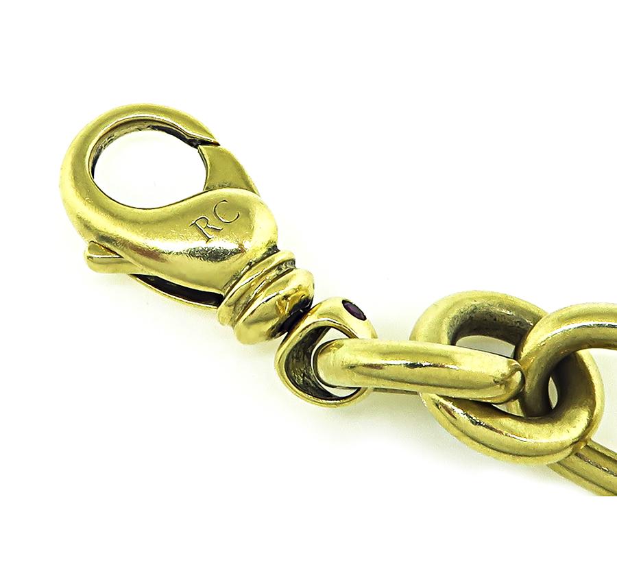 Estate Roberto Coin 18k Yellow Gold Chain Bracelet
