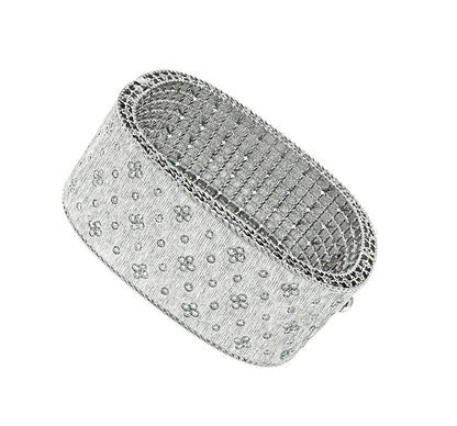 Estate Roberto Coin Diamond 18k White Gold Bangle