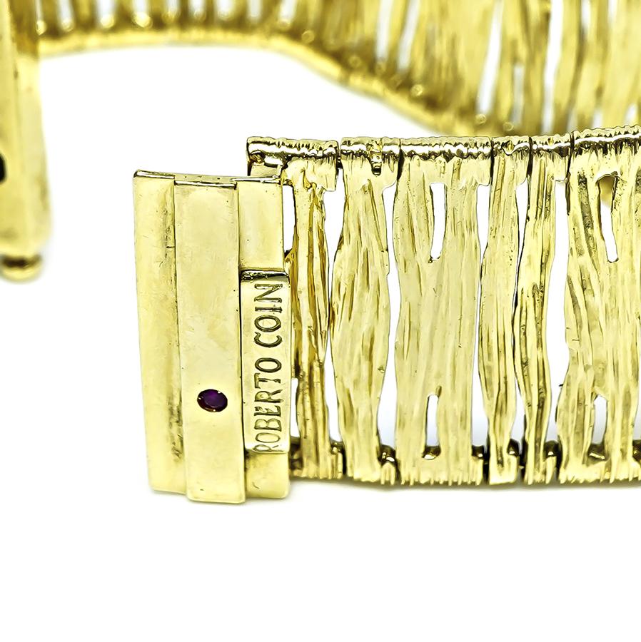 Estate Roberto Coin 18k Yellow Gold Elephant Skin Bracelet