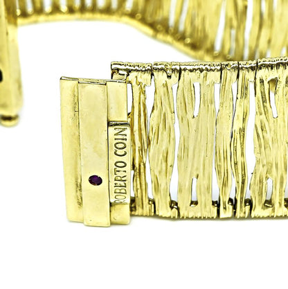 Estate Roberto Coin 18k Yellow Gold Elephant Skin Bracelet
