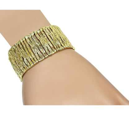 Estate Roberto Coin 18k Yellow Gold Elephant Skin Bracelet
