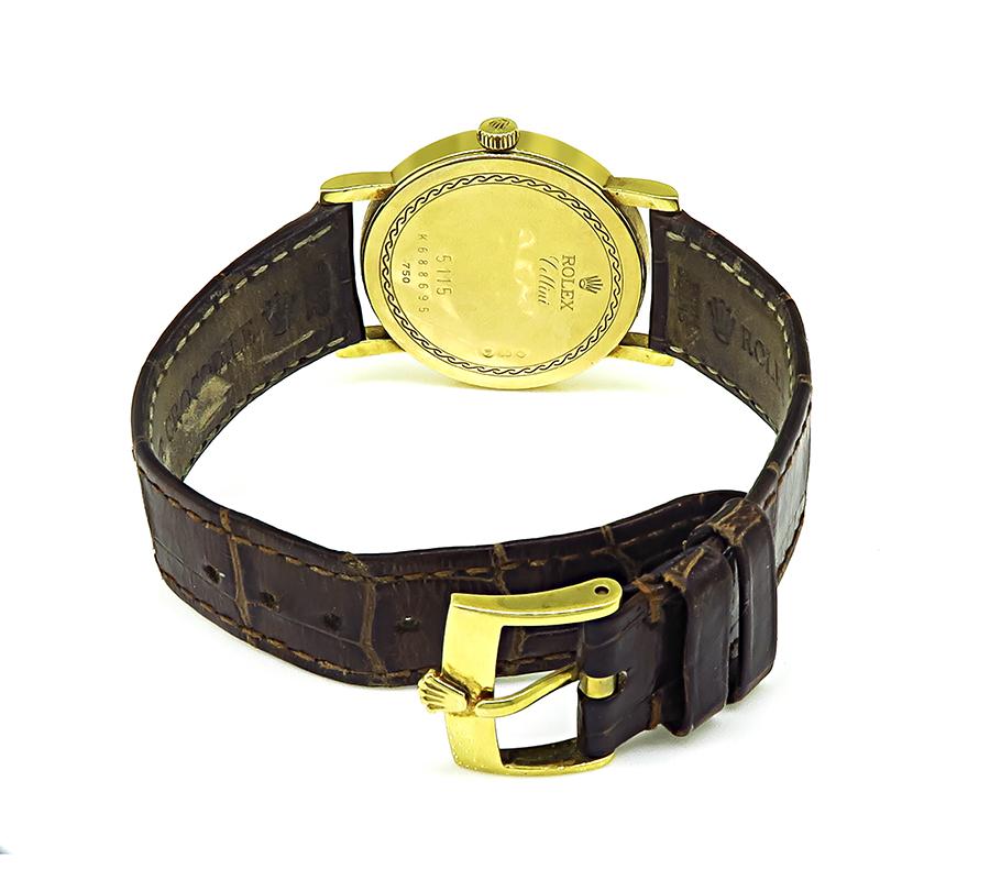 Estate Rolex Cellini 18k Yellow Gold Watch