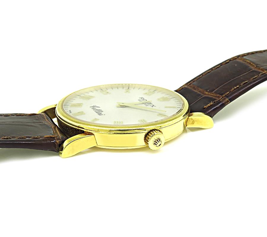 Estate Rolex Cellini 18k Yellow Gold Watch