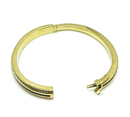 Estate 1.20ct Diamond 1.20ct Ruby Gold Bangle