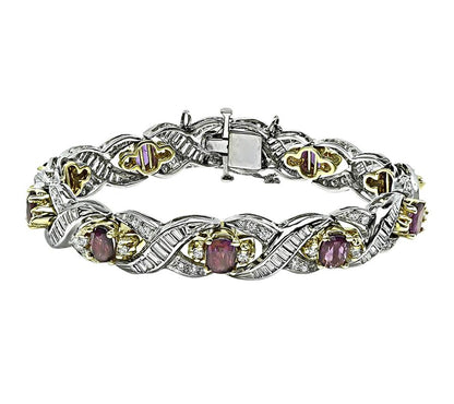 Estate 7.00ct Ruby 3.50ct Diamond Bracelet