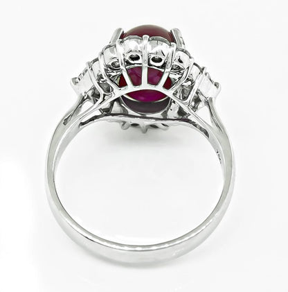 5.00ct Burma Ruby 1.10ct Diamond Gold Ring