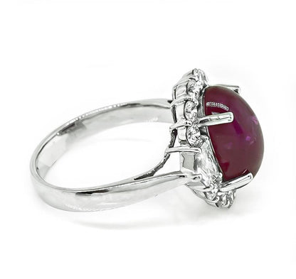 5.00ct Burma Ruby 1.10ct Diamond Gold Ring