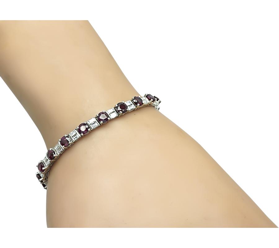 Estate 9.00ct Ruby 1.75ct Diamond Bracelet
