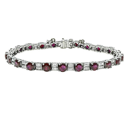 Estate 9.00ct Ruby 1.75ct Diamond Bracelet