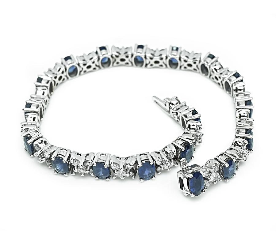 Estate 18.00ct Sapphire 3.50ct Diamond Bracelet