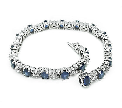 Estate 18.00ct Sapphire 3.50ct Diamond Bracelet