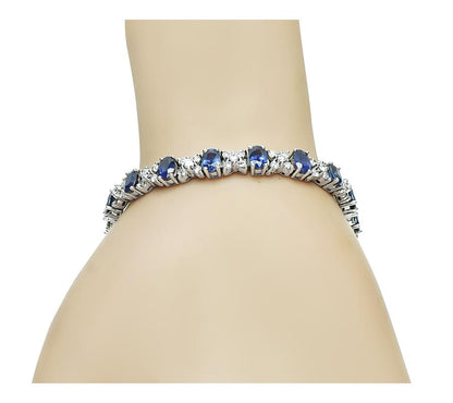 Estate 18.00ct Sapphire 3.50ct Diamond Bracelet