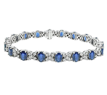 Estate 18.00ct Sapphire 3.50ct Diamond Bracelet