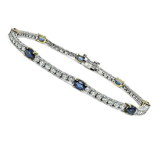 Estate 3.60ct Sapphire 2.20ct Diamond Bracelet