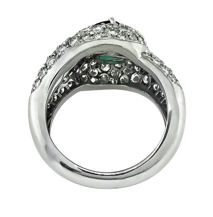 Estate 1.80ct Diamond 0.90ct Sapphire 0.75ct Emerald Ring