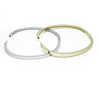 Estate Suite of Two 1.66ct Diamond Yellow and White Gold Bangle