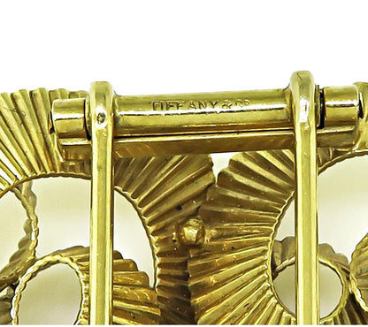 Vintage Tiffany & Co. 14k Yellow Gold Fluted Spiral Brooch Pin