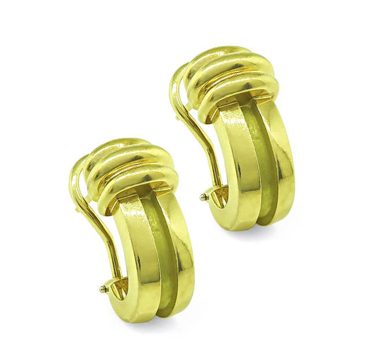 Estate Tiffany & Co 18k Yellow Gold Earrings