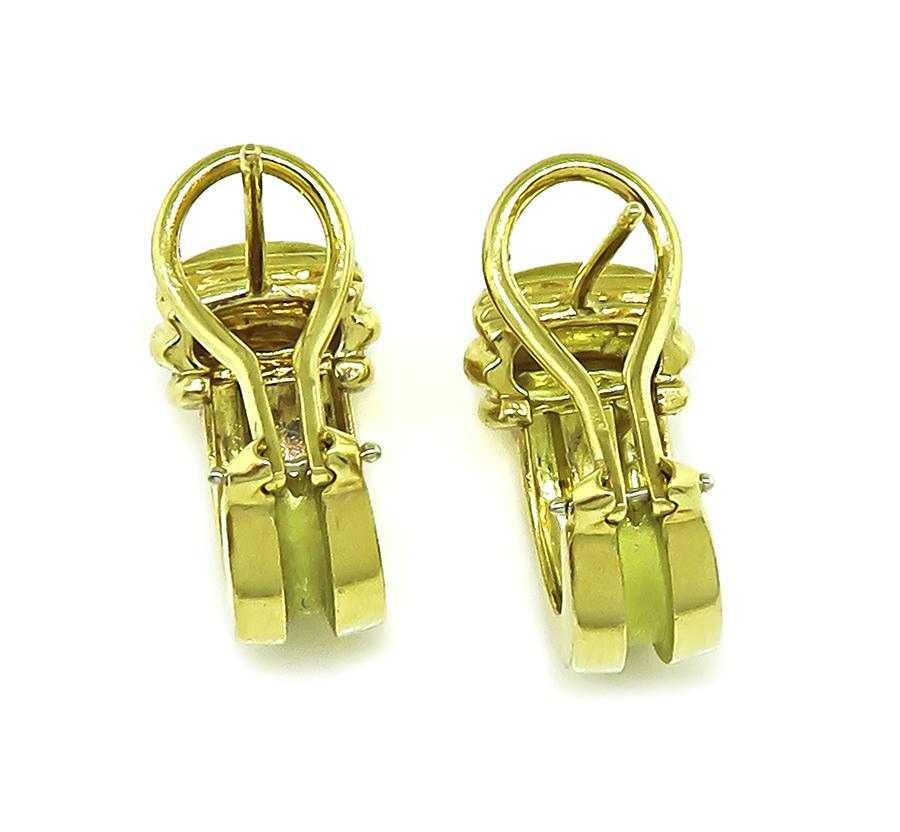 Estate Tiffany & Co 18k Yellow Gold Earrings
