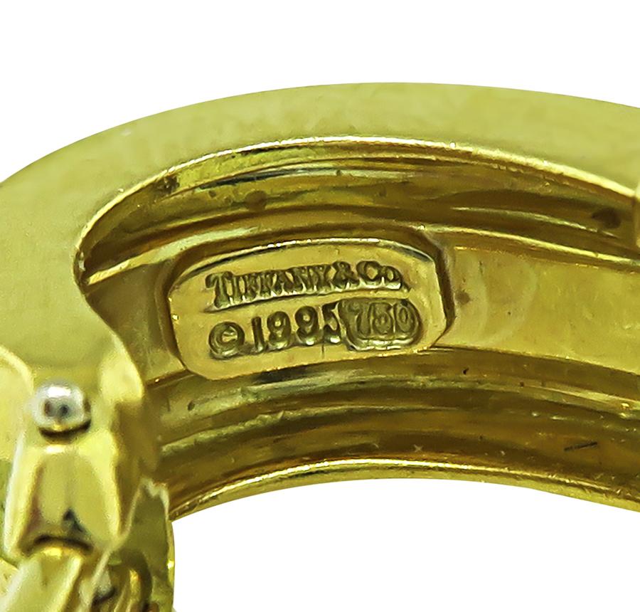Estate Tiffany & Co 18k Yellow Gold Earrings