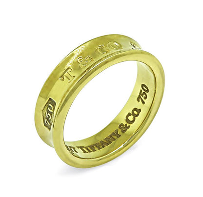Estate Tiffany & Co 18k Yellow Gold Band Ring