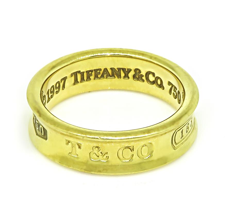 Estate Tiffany & Co 18k Yellow Gold Band Ring