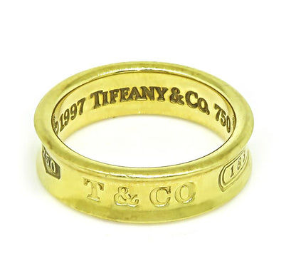 Estate Tiffany & Co 18k Yellow Gold Band Ring