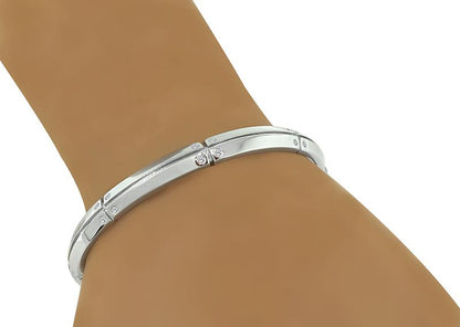 Estate Tiffany & Co Diamond Gold Bangle