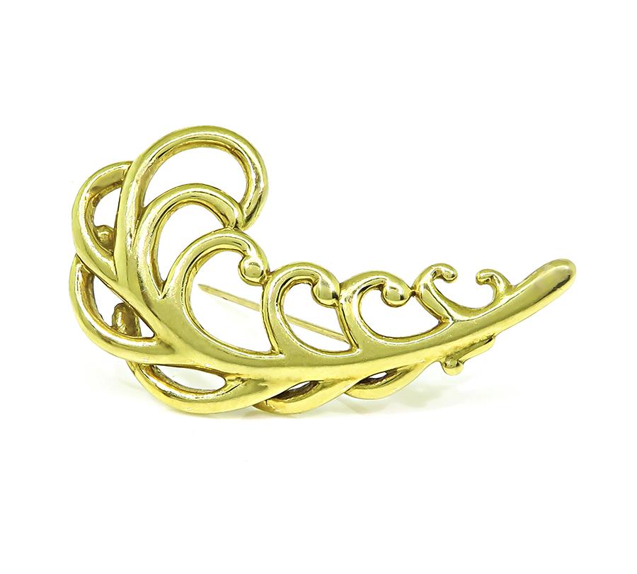 Estate Tiffany & Co 18k Yellow Gold Pin