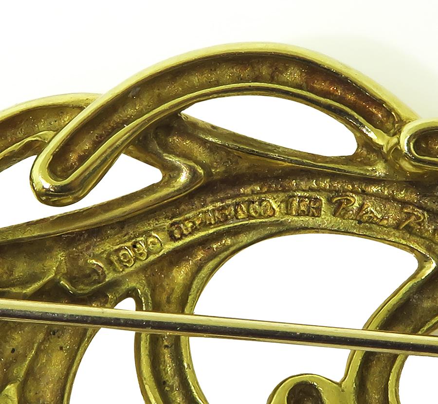 Estate Tiffany & Co 18k Yellow Gold Pin