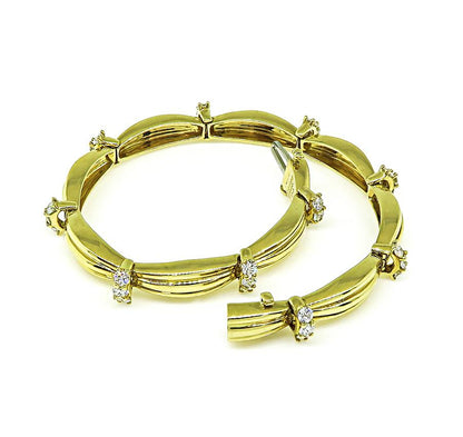 Estate Tiffany & Co 2.00ct Diamond 18k Yellow Gold Bracelet