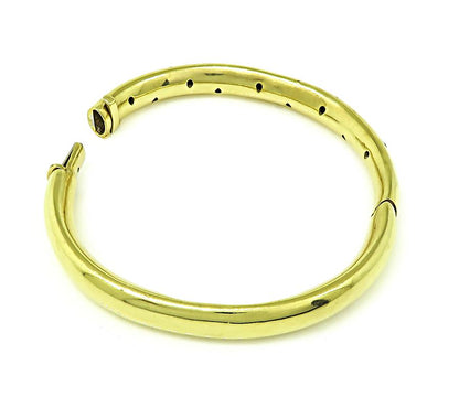 Estate Tiffany & Co 0.50ct Diamond 18k Yellow Gold and Platinum Etoile Bangle