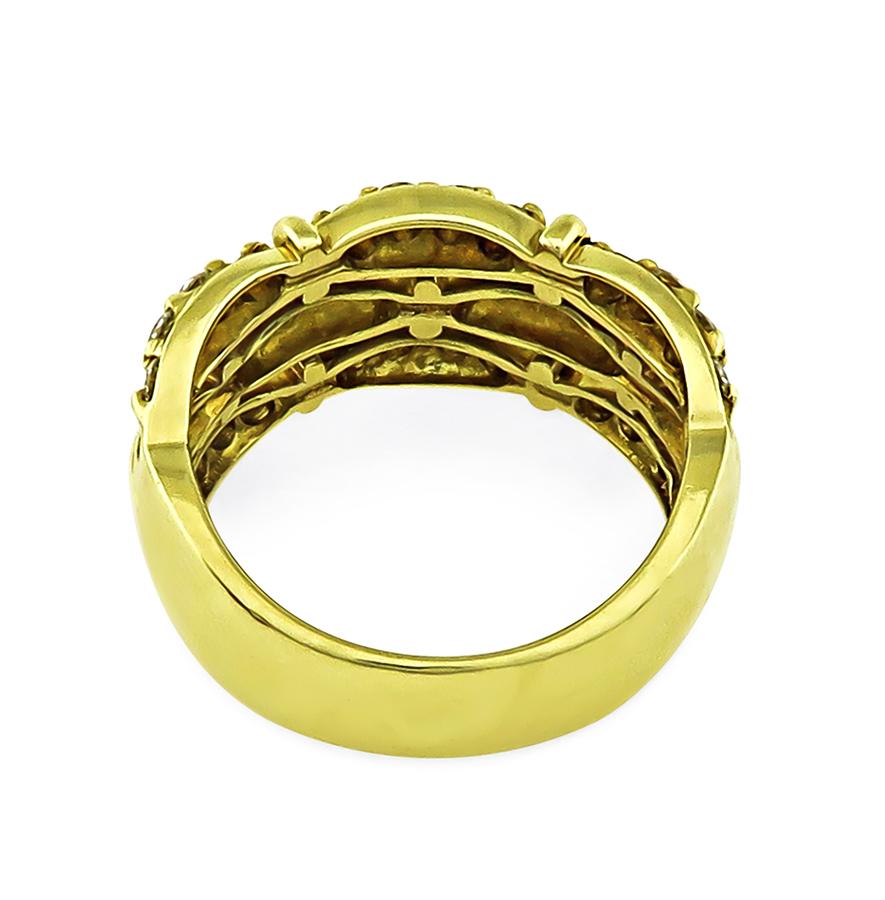 Estate Tiffany & Co 0.75ct Diamond 18k Yellow Gold Ring
