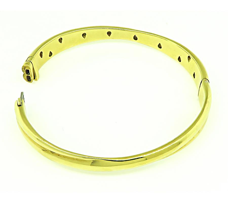 Tiffany & Co Diamond Gold Crossover Etoile Bangle