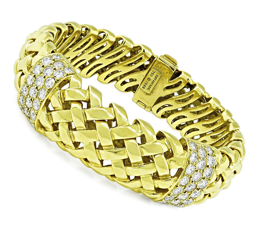 Tiffany & Co 5.00ct Diamond Gold Bracelet