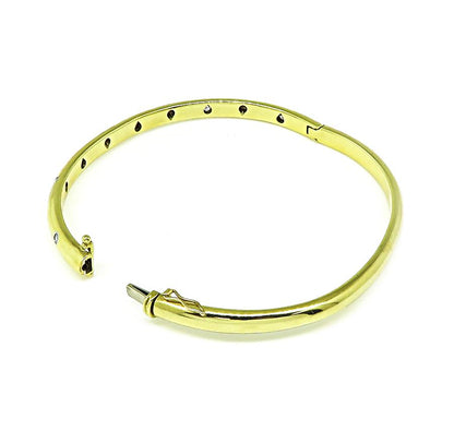Estate Tiffany & Co Diamond 18k Yellow Gold Etoile Bangle