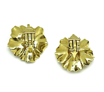 Estate Tiffany & Co 0.60ct Diamond Flower Earrings