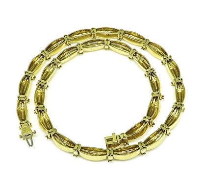 Estate Tiffany & Co 4.50ct Diamond 18k Yellow Gold Necklace