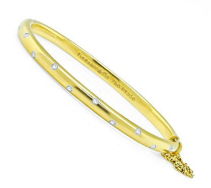 Tiffany & Co Diamond Gold Platinum Etoile Bangle
