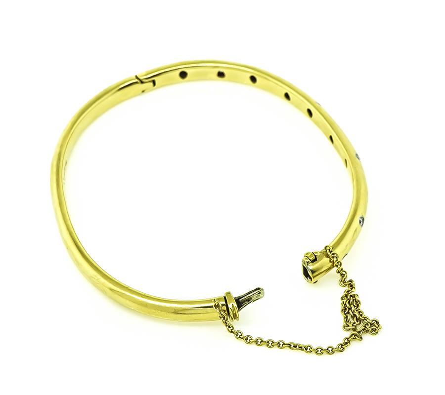 Tiffany & Co Diamond Gold Platinum Etoile Bangle