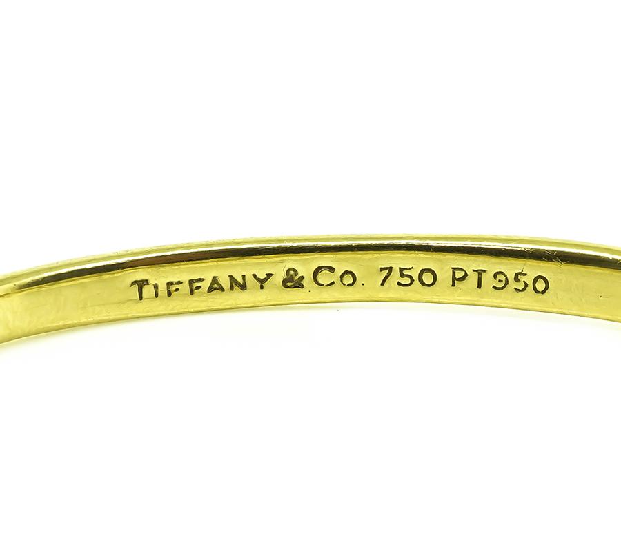 Tiffany & Co Diamond Gold Platinum Etoile Bangle