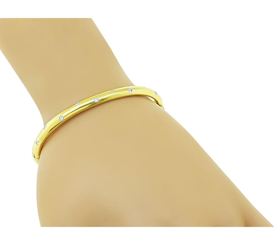 Tiffany & Co Diamond Gold Platinum Etoile Bangle