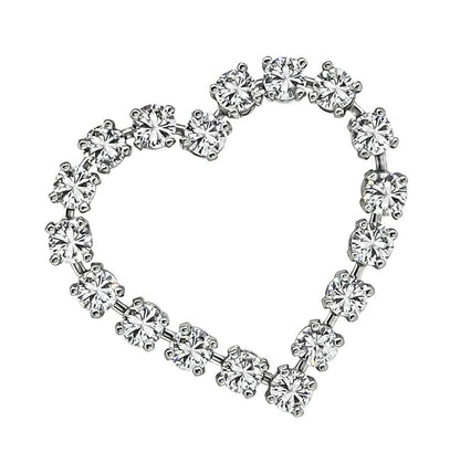 1690s Tiffany & Co 2.00ct Diamond Platinum Heart Pin