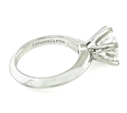 Tiffany & Co GIA Certified 3.40ct Diamond Solitaire Engagement Ring