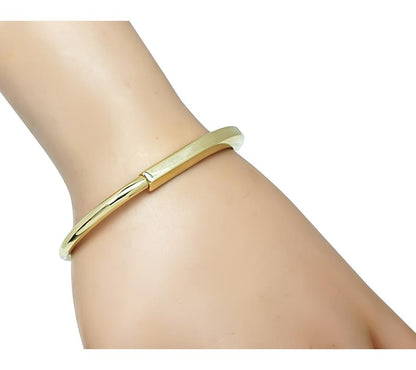 Estate Tiffany & Co Gold Lock Bangle